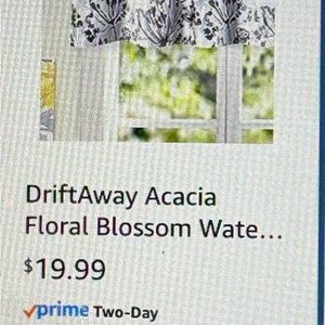 Acacia Floral Blossom Watercolor Curtain